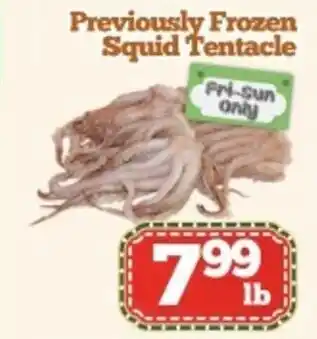 Previously Frozen Squid Tentacle