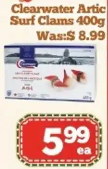 Nations Fresh Foods Clearwater Artic Surf Clams offer