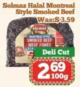 Nations Fresh Foods Solmaz Halal Montreal Style Smoked Beef offer