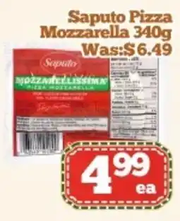Nations Fresh Foods Saputo Pizza Mozzarella offer