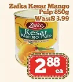 Nations Fresh Foods Zaika Kesar Mango Pulp offer