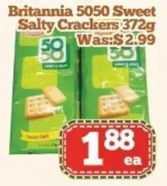Nations Fresh Foods Britannia 5050 Sweet Salty Crackers offer
