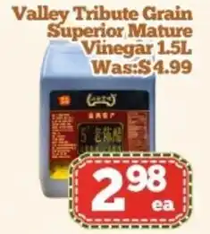 Nations Fresh Foods Valley Tribute Grain Superior Mature Vinegar offer