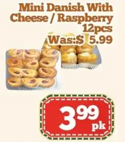 Nations Fresh Foods Mini Danish With Cheese/Raspberry offer