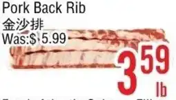 Ethnic Supermarket Pork Back Rib offer