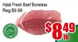 New Pacific Supermarket Halal Fresh Beef Boneless offer