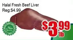 New Pacific Supermarket Halal Fresh Beef Liver offer