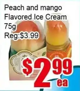 New Pacific Supermarket Peach and mango Flavored Ice Cream offer