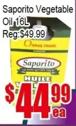 New Pacific Supermarket Saporito Vegetable Oil offer