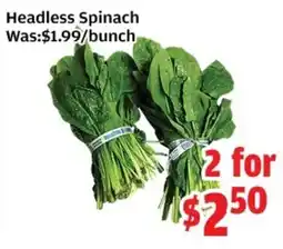 Top Food Supermarket Headless Spinach offer