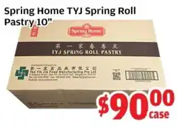 Top Food Supermarket Spring Home TYJ Spring Roll Pastry 10" offer