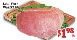 Top Food Supermarket Lean Pork offer