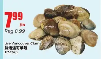 Terra Foodmart Live Vancouver Clams offer