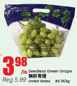 Terra Foodmart Seedless Green Grape offer