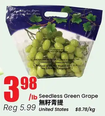 Terra Foodmart Seedless Green Grape offer