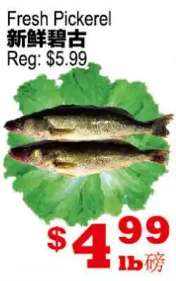 Yuan Ming Supermarket Fresh Pickerel offer