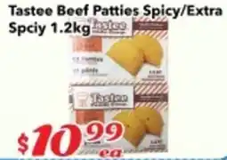 Nations Fresh Foods Tastee Beef Patties Spicy/Extra Spicy offer
