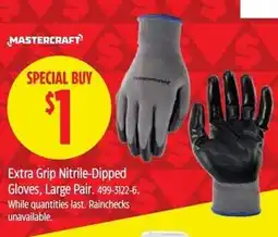 Canadian Tire Extra Grip Nitrile-Dipped Gloves offer