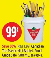 Canadian Tire Canadian Tire Plastic Mini Bucket offer