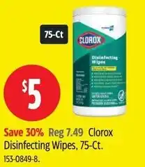 Canadian Tire Clorox Disinfecting Wipes offer
