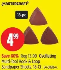 Canadian Tire Mastercraft oscillating multi-tool hook & loop sandpaper sheets offer