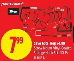 Canadian Tire MASTERCRAFT Screw Mount Vinyl-Coated Storage Hook Set offer