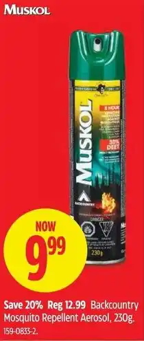 Canadian Tire Muskol Backcountry Mosquito Repellent Aerosol offer