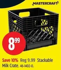Canadian Tire MASTERCRAFT Stackable Milk Crate offer