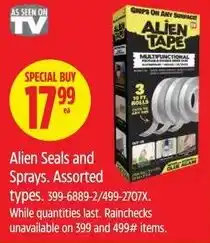 Canadian Tire Alien Seals and Sprays offer