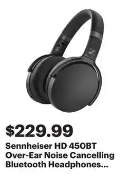 Best Buy Sennheiser HD 450BT Over-Ear Noise Cancelling Bluetooth Headphones - Black offer
