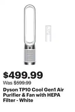 Best Buy Dyson TP10 Cool Gen1 Air Purifier & Fan with HEPA Filter - White offer