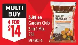 Canadian Tire Garden Club 3-in-1 Mix offer