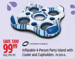Canadian Tire HYDRO-FORCE Inflatable 4-Person Party Island with Cooler and Cupholders offer
