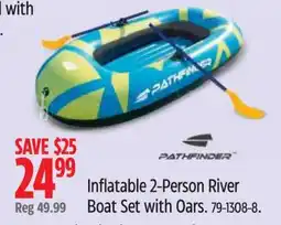 Canadian Tire PATHFINDER Inflatable 2-Person River Boat Set with Oars offer