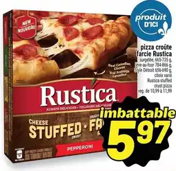 Metro pizza croûte farcie Rustica surgelée offer