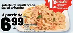 Metro salades fraîches offer