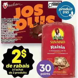Metro pain aux raisins Sun-Maid offer