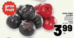 Metro prunes rouges ou noires offer