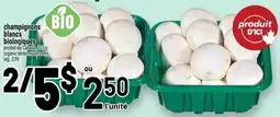 Metro champignons blancs biologiques offer