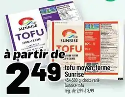 Metro tofu moyen-ferme Sunrise offer