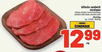 Metro biftecks sandwich escalopes offer