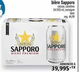 Metro bière Sapporo offer