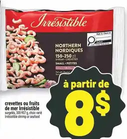 Metro crevettes ou fruits de mer Irrésistible offer