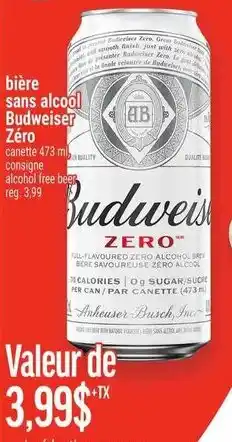 Metro bière sans alcool Budweiser Zéro offer