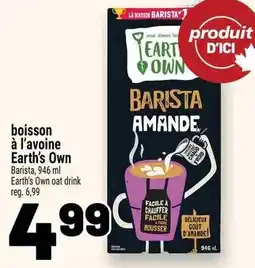 Metro boisson à l'avoine Earth's Own offer