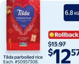 Walmart Tilda parboiled rice offer