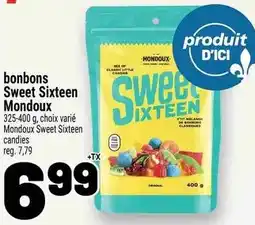 Metro bonbons Sweet Sixteen Mondoux offer
