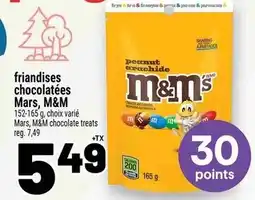 Metro friandises chocolatées Mars, M&M offer