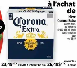 Metro bière Corona Extra offer