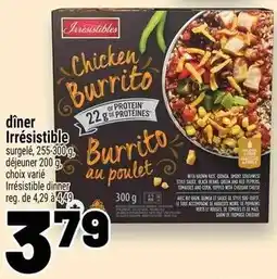 Metro dîner Irrésistible offer